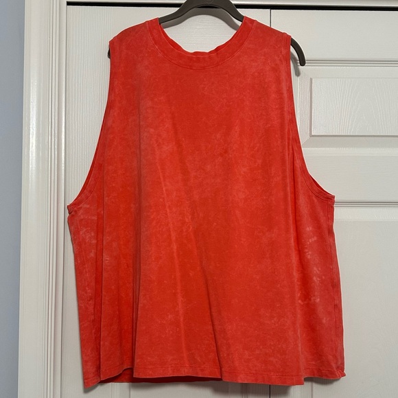 Lululemon All Yours Tank Top in Cloudy Wash Flare Coral Size 18 EUC - Picture 2 of 6